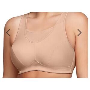 Glamorise 1066 No-Bounce Camisole sports bra tan size 34F